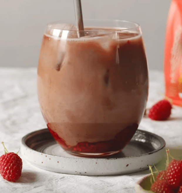 Delicious Raspberry MagicRooty Latte